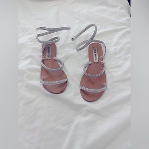 Wrap around Steve Madden sandals bedazzled